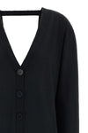 the pure wool cardigan nude redefines the codes of knitwear through a fluid and