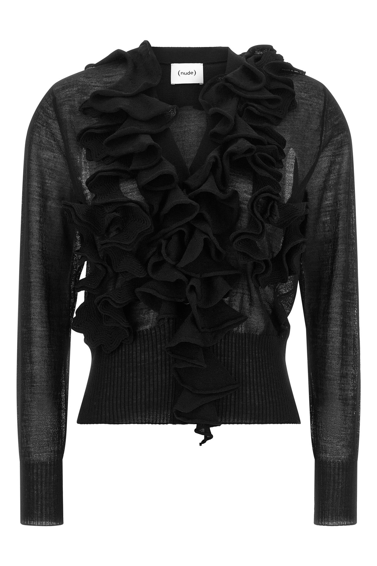 the nude cardigan defines a new interpretation of knitwear through a constructio