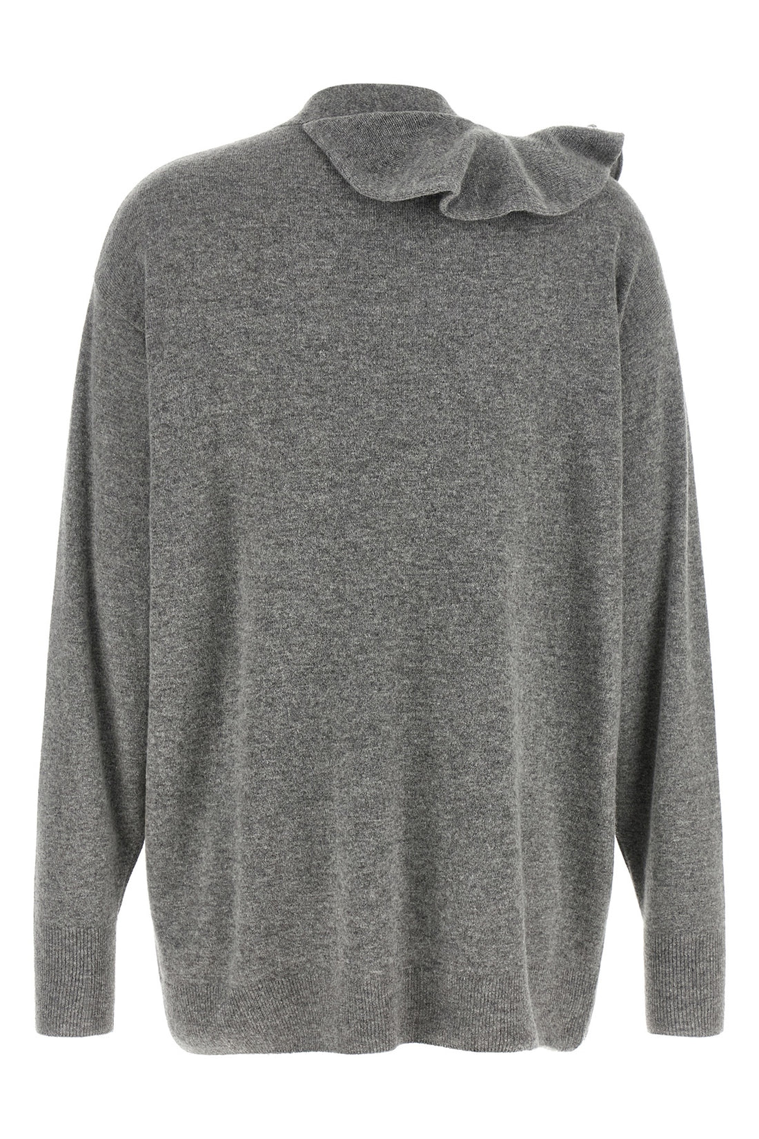 NUDE S the nude cardigan in a fine grey wool and cashmere blend is distinguished by an