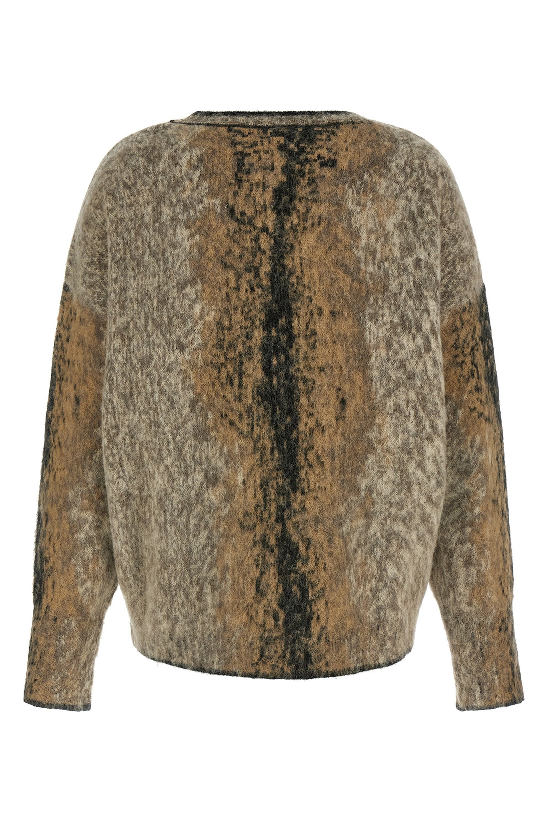 NUDE L the nude crew neck sweater is distinguished by an oversized silhouette