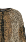 the nude crew neck sweater is distinguished by an oversized silhouette