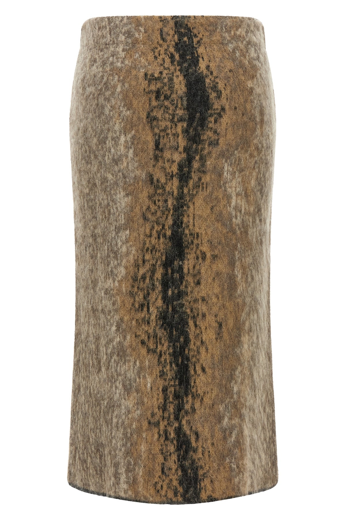the midi skirt nude defines the silhouette through pure lines and an essential t
