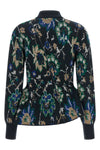 the jacquard knit nude cardigan is distinguished by a sartorial construction