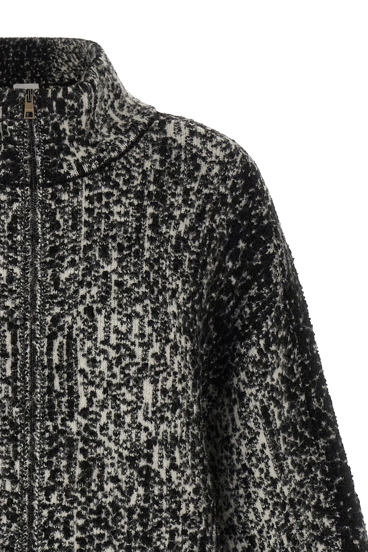 the knit bomber jacket nude redefines the codes of casual outerwear through a th