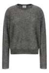 the sweater (nude) is made of a fine mohair and wool blend