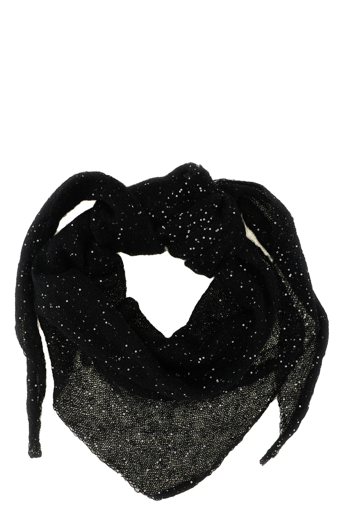NUDE OS the nude scarf redefines evening elegance through an impalpable and luminous tex