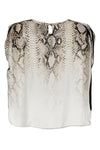 all over snake print viscose blous