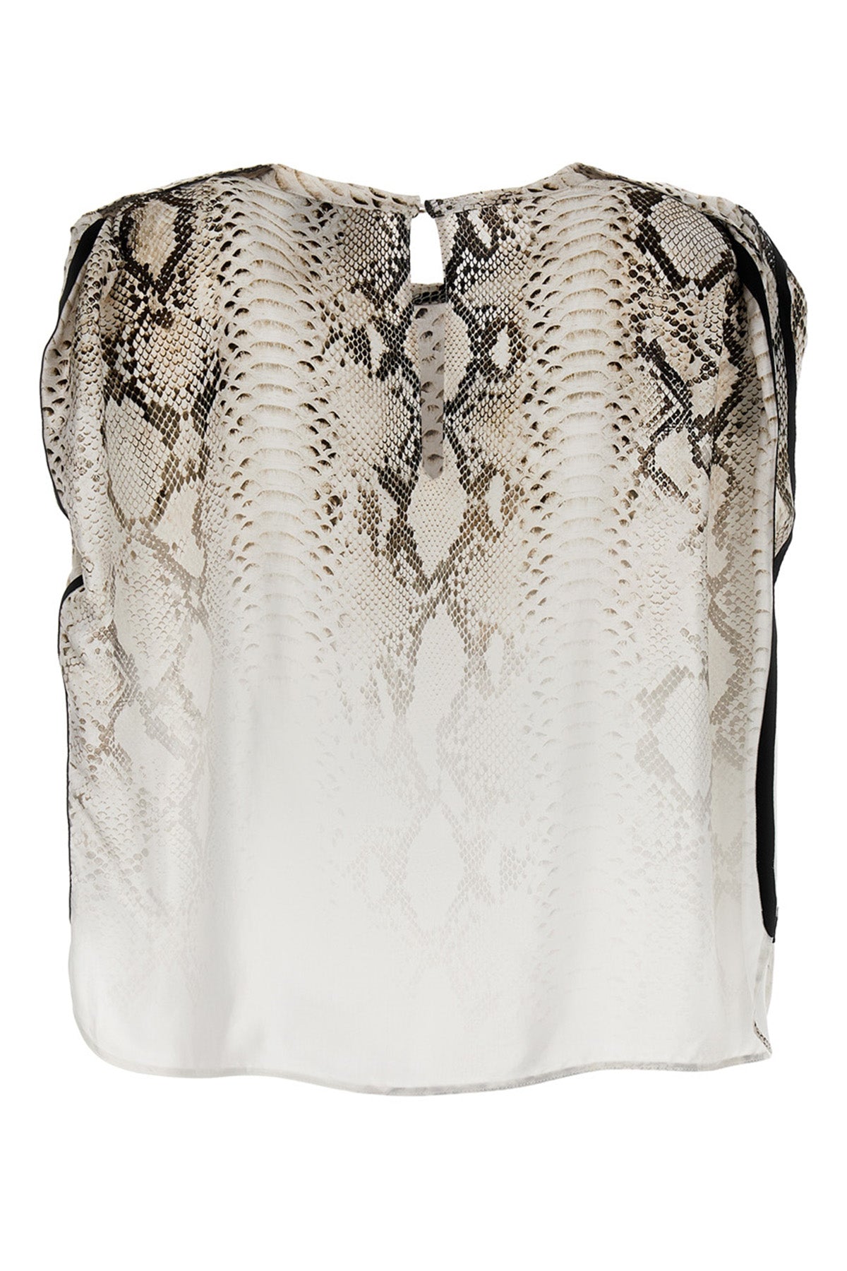 all over snake print viscose blous