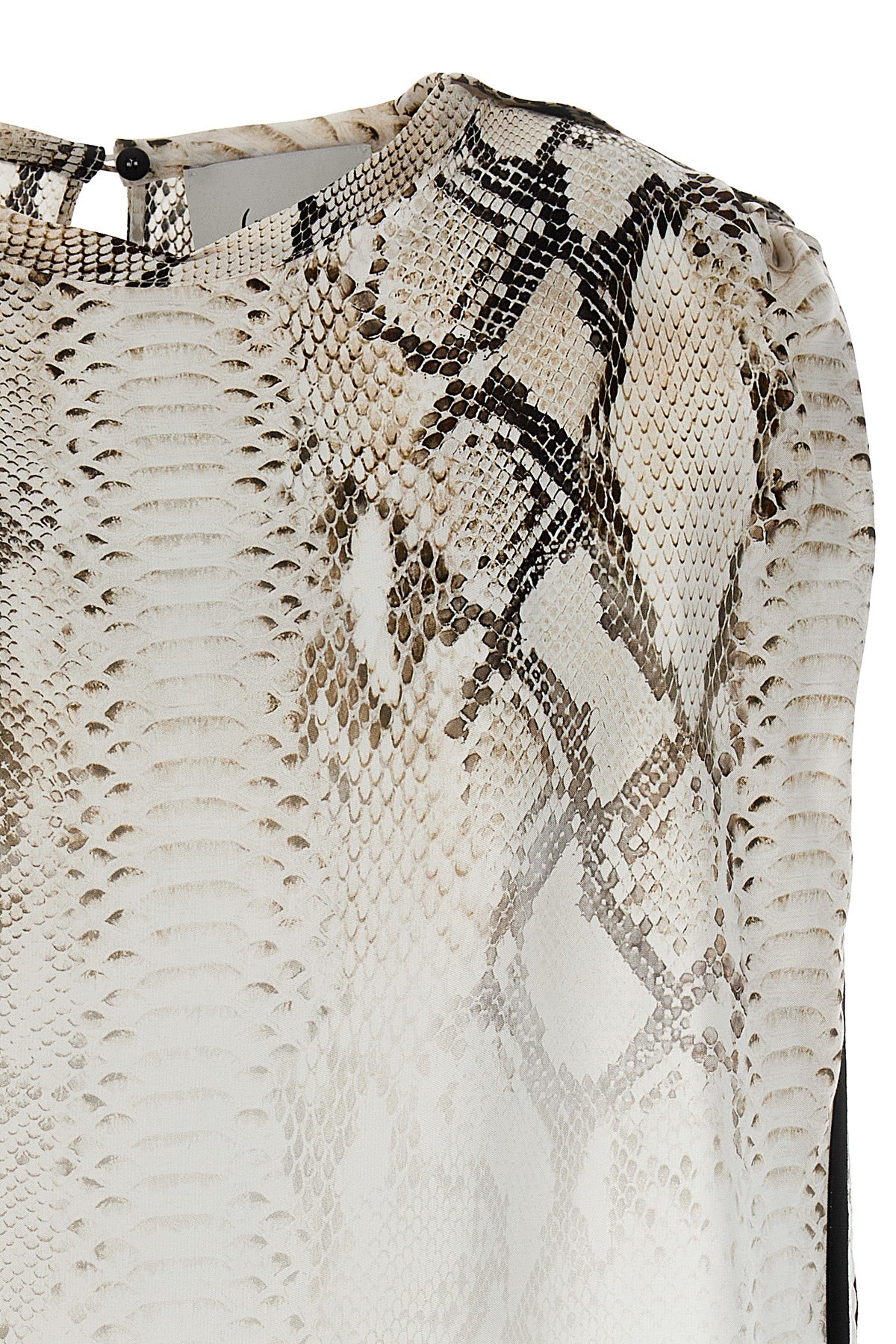 all over snake print viscose blous