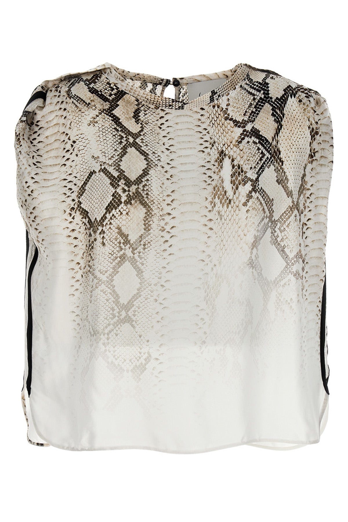 all over snake print viscose blous