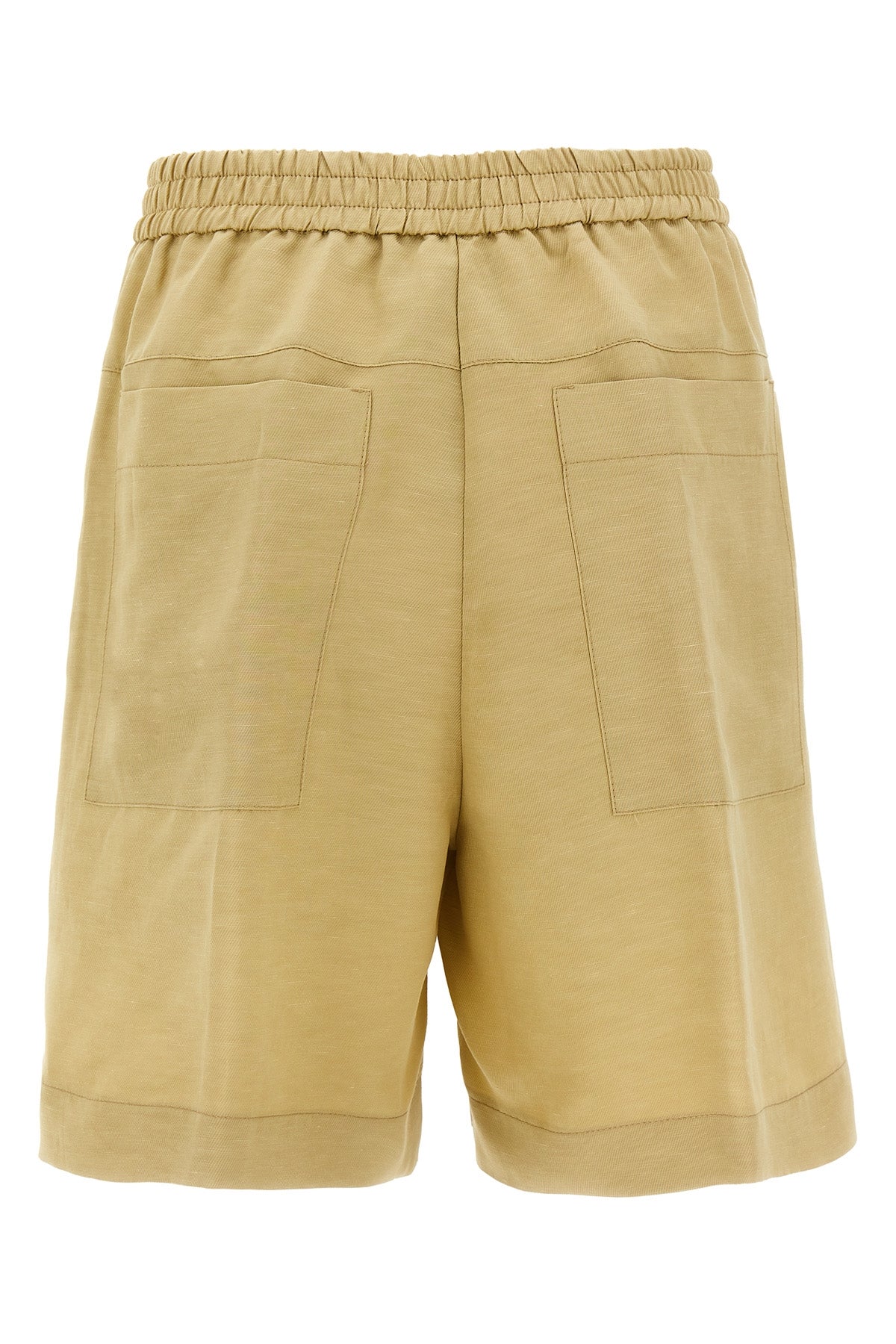 bermuda shorts in viscose and linen blend