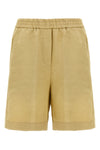 bermuda shorts in viscose and linen blend