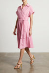 cotton poplin midi dress