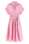 cotton poplin midi dress
