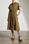 cotton poplin midi dress