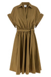 cotton poplin midi dress