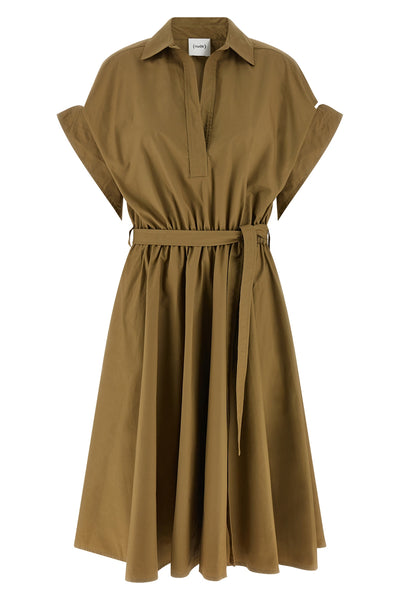 cotton poplin midi dress