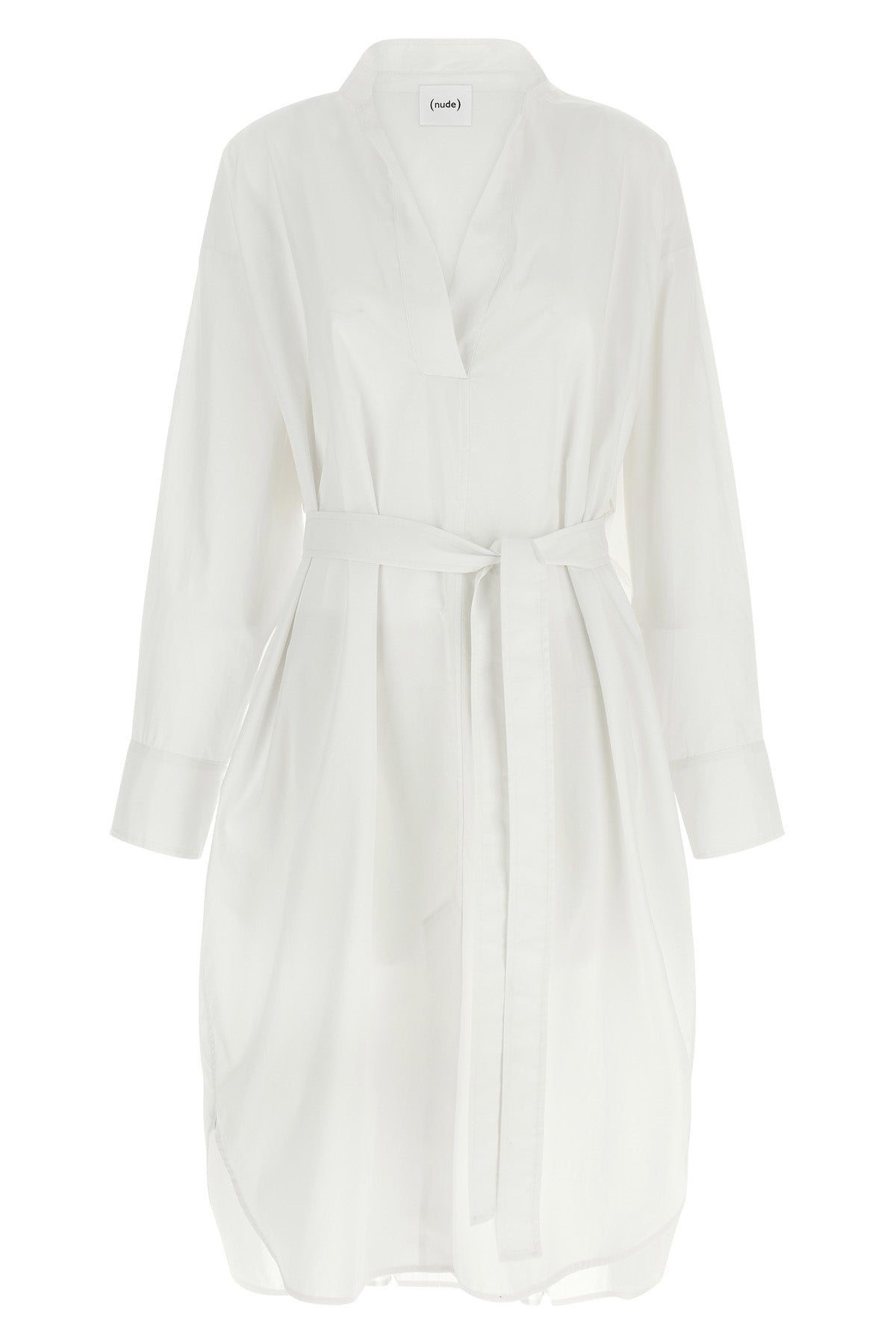 chemisier midi dress in cotton poplin
