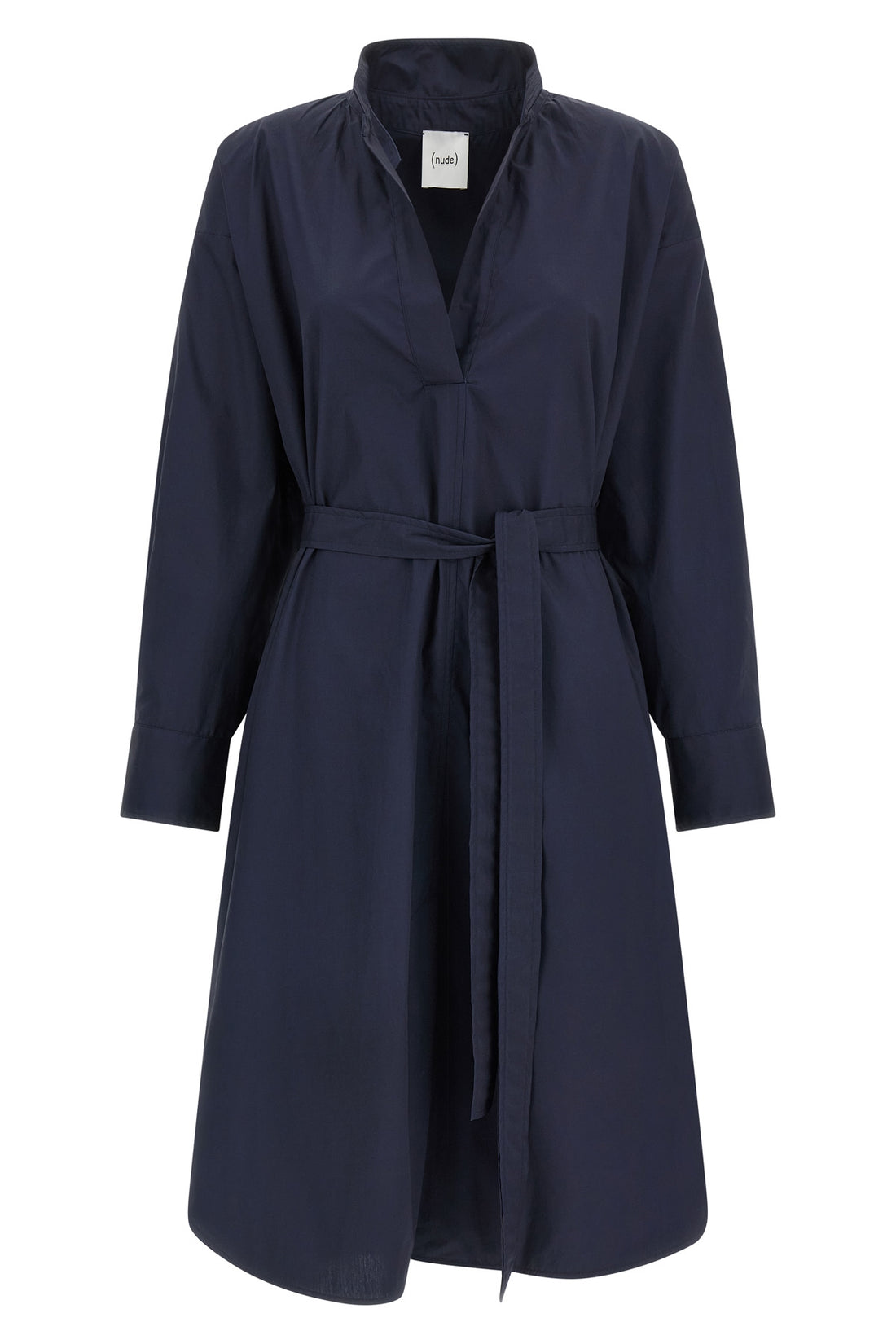 NUDE 44 chemisier midi dress in cotton poplin