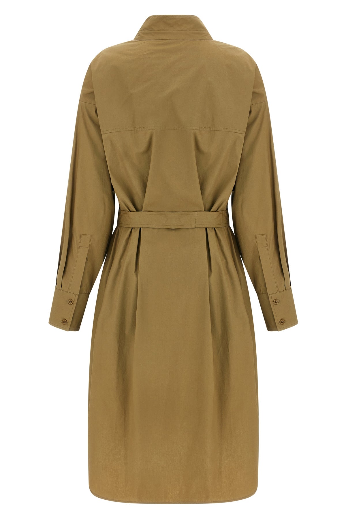 chemisier midi dress in cotton poplin