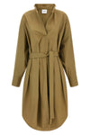 chemisier midi dress in cotton poplin