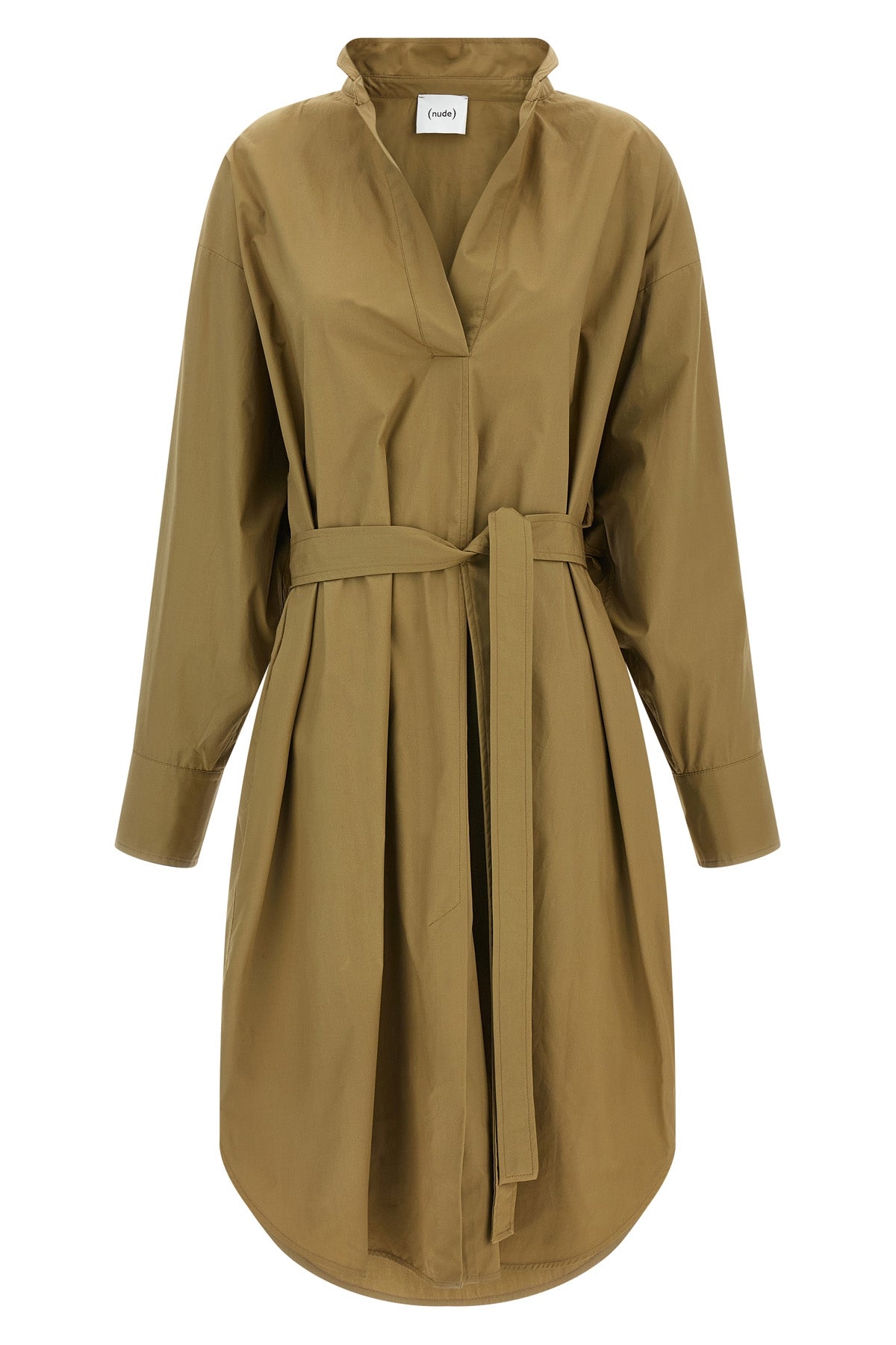 chemisier midi dress in cotton poplin