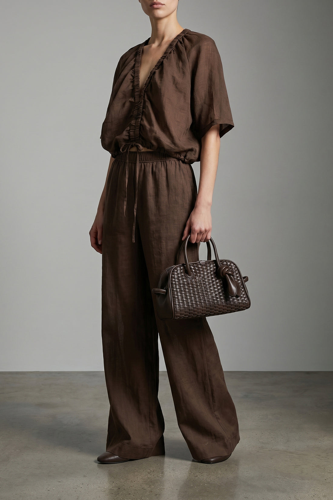 NUDE 44 linen blend blouse