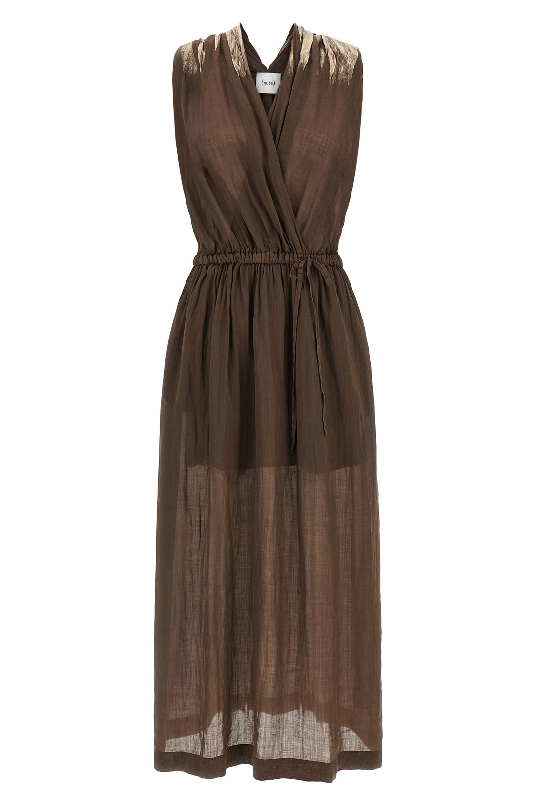 NUDE 40 long linen blend dress