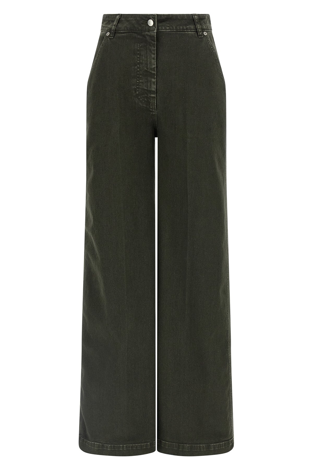 garment-dyed cotton denim jeans