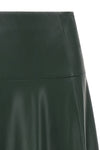 the nude midi skirt redefines the codes of contemporary elegance through a flare
