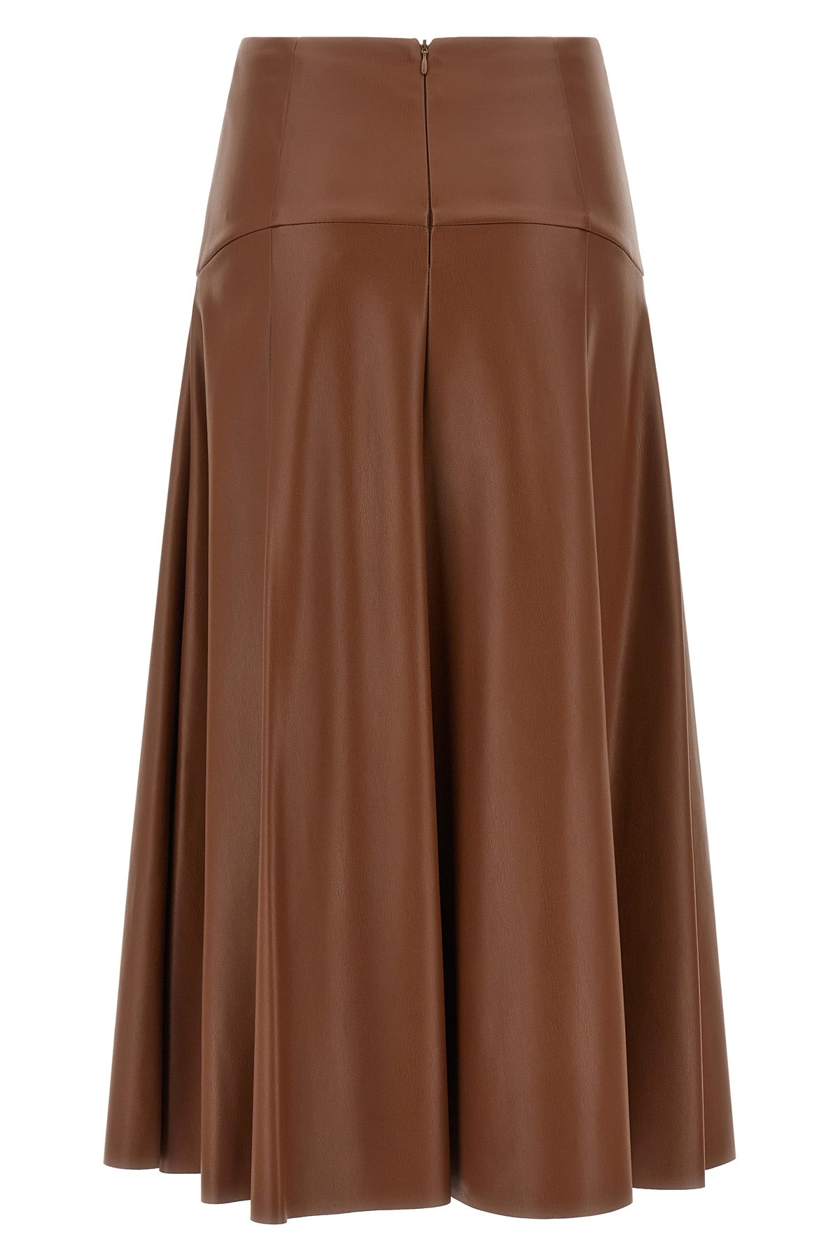 the midi skirt nude redefines the volumes of the contemporary wardrobe through a
