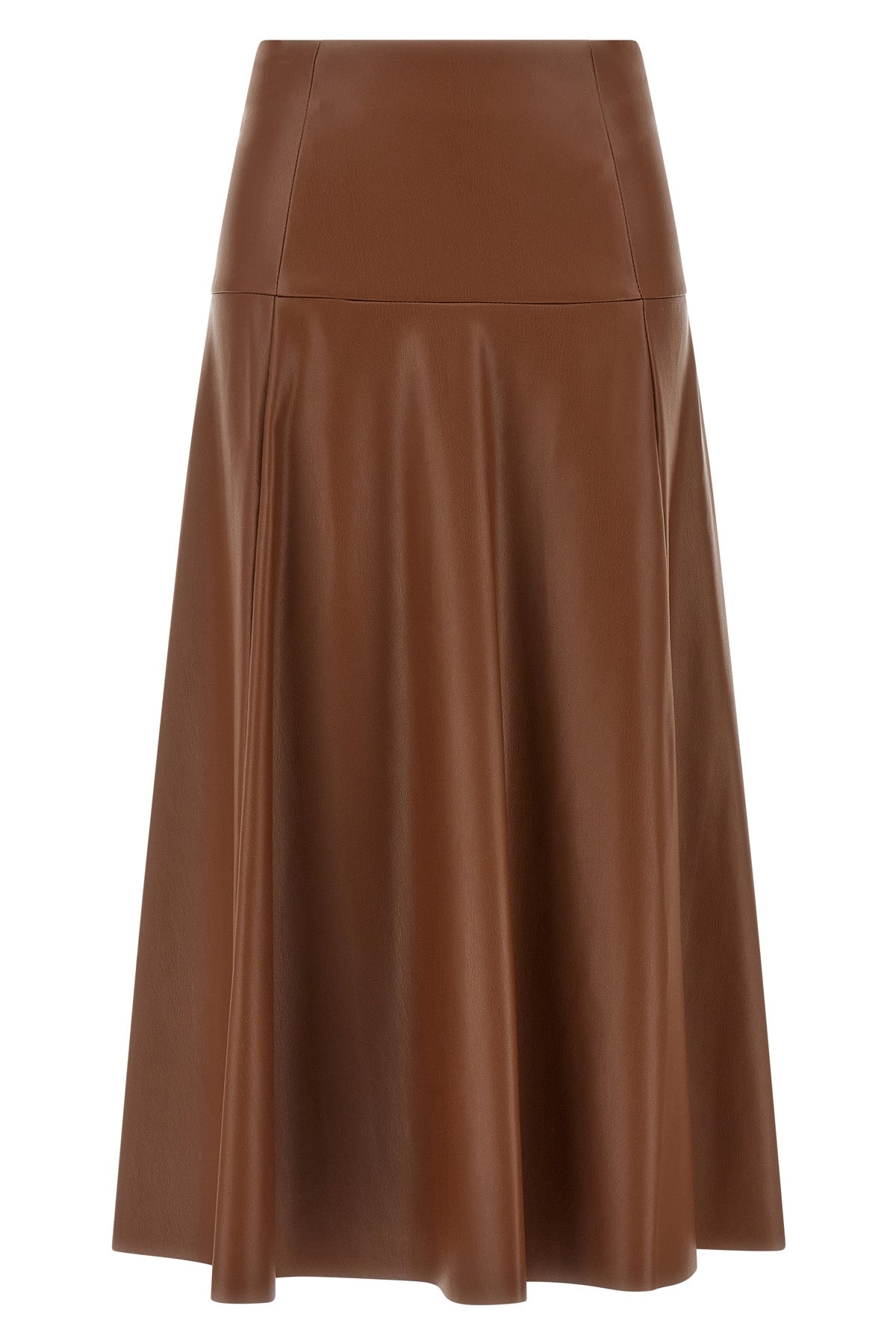 the midi skirt nude redefines the volumes of the contemporary wardrobe through a