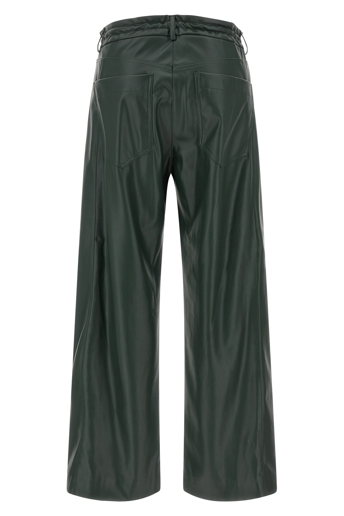 nude pants redefine the concept of volume through a wide and relaxed silhouette