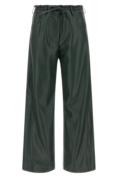 nude pants redefine the concept of volume through a wide and relaxed silhouette