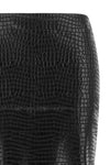 the midi skirt nude defines the silhouette through a rigorous sheath constructio