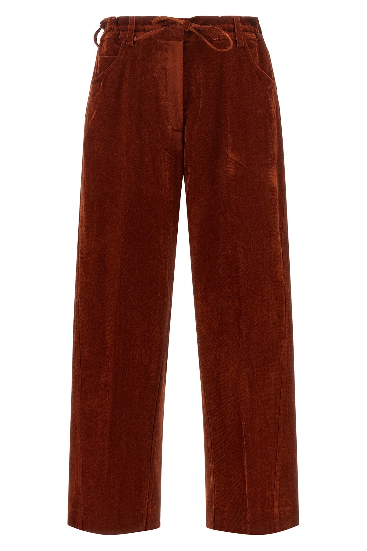 nude pants are distinguished by a wide and relaxed silhouette