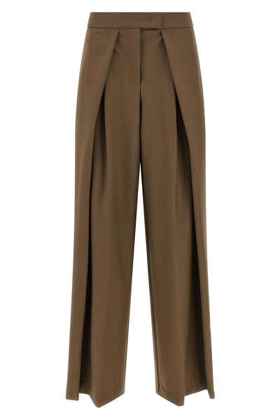 the palazzo nude pants are distinguished by a wide and structured silhouette