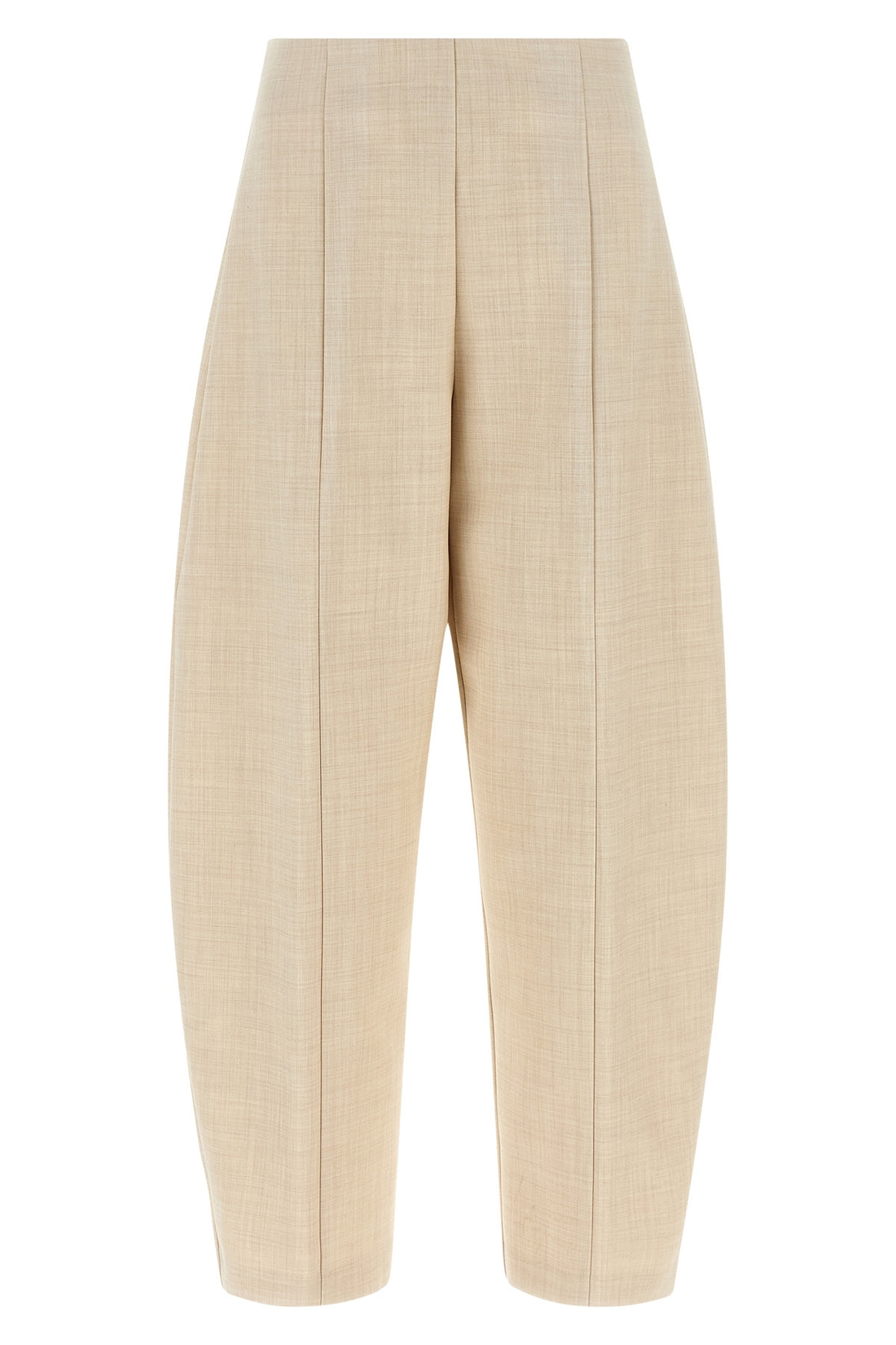 NUDE 38 nude trousers redefine sartorial volumes through a distinctive balloon silhouett