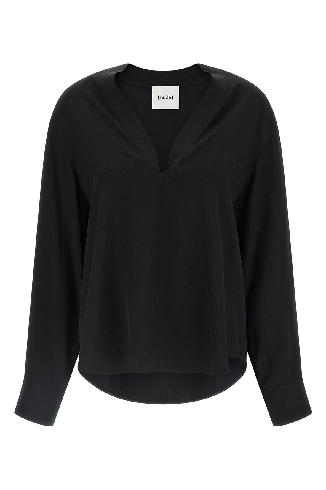 NUDE 38 (nudes) long-sleeved blouse redefines minimalist elegance through a fluid silho