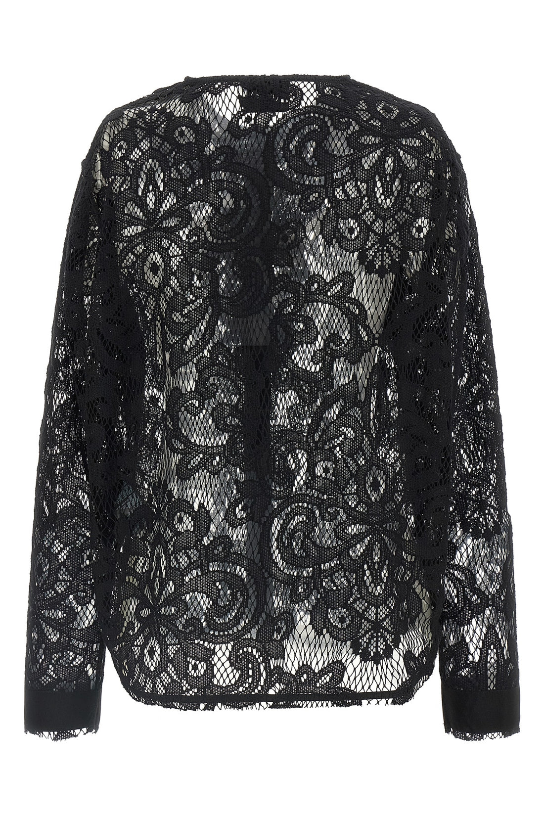NUDE 38 the nude shirt redefines the codes of transparency through a complex floral lace