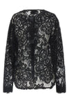 the nude shirt redefines the codes of transparency through a complex floral lace