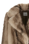 the nude faux fur jacket redefines the codes of outerwear