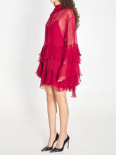 CHLOE 40 mini dress with ruffles