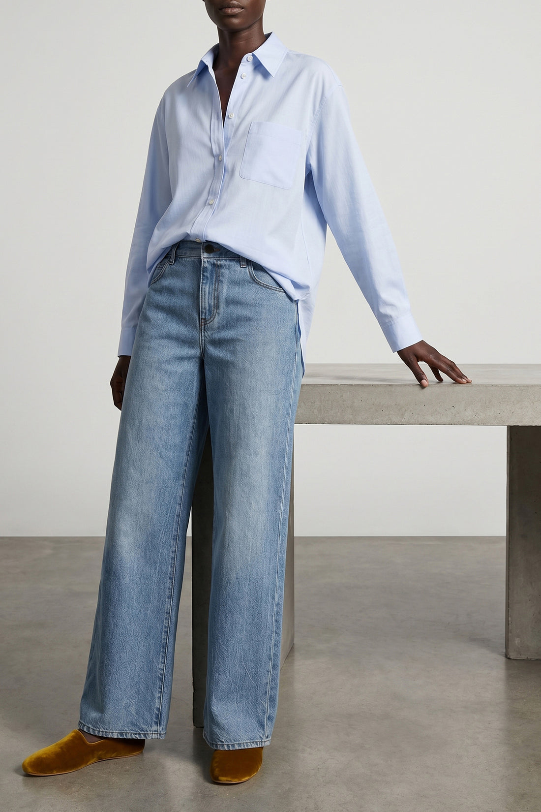 THE ROW 0 the row elva shirt exemplifies sartorial precision through its minimalist cons