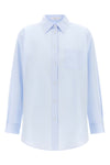 the row elva shirt exemplifies sartorial precision through its minimalist cons