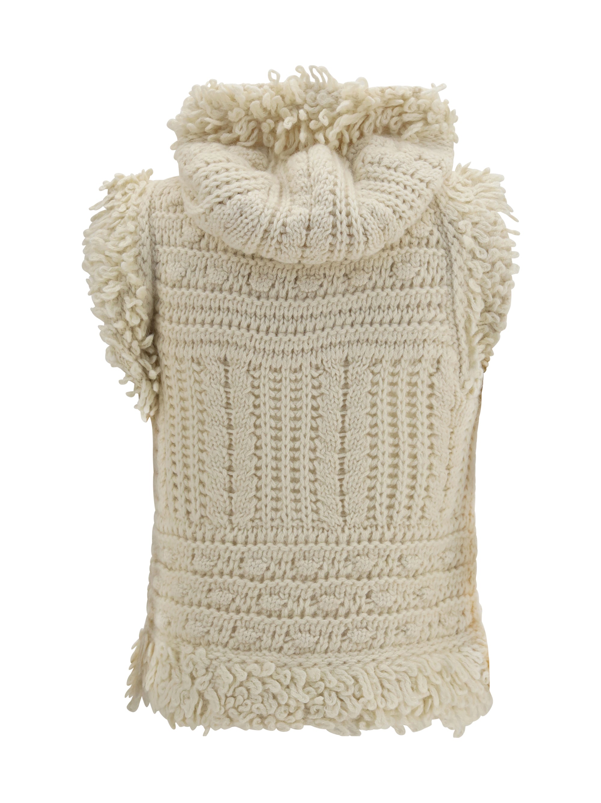 wool and alpaca hooded gilet