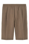 arno bermuda shorts in light melange fabric