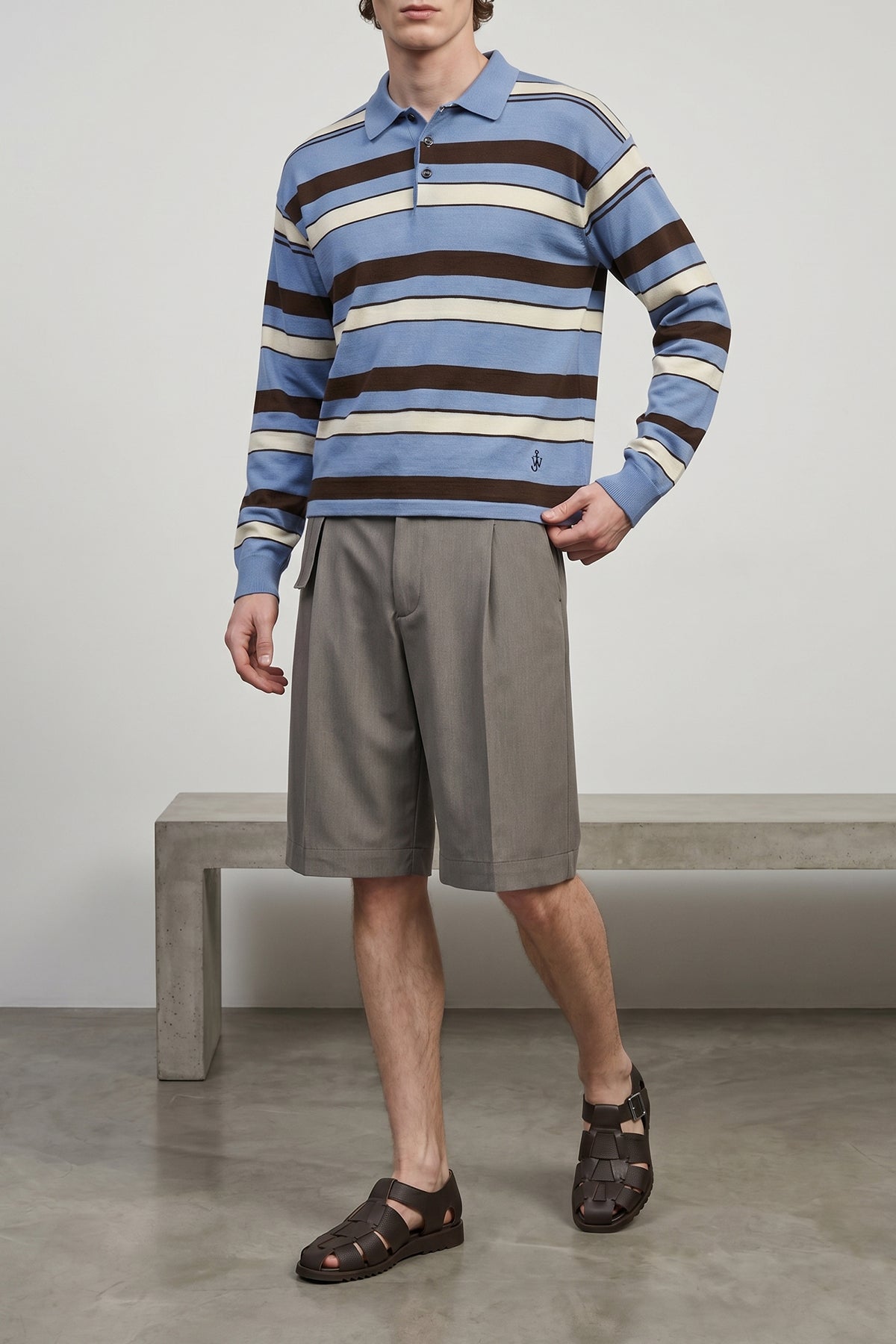 viper bermuda shorts in slightly elasticized viscose blend