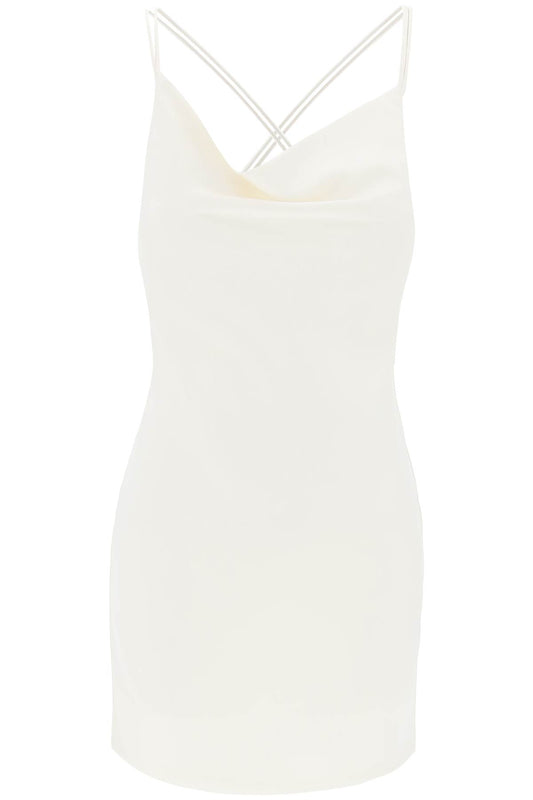 satin mini slip dress for a