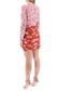 mini dress with floral print and sequins embell